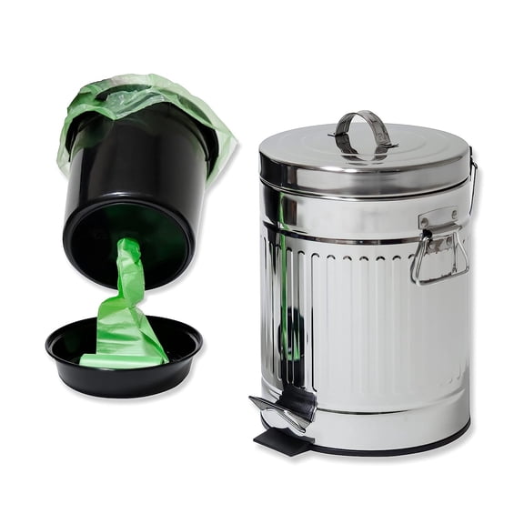 Small Waste Can and Bag Refill Bundle