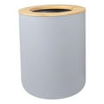 thumbnail image 1 of Small Wastebasket Trash Bin Fashionable Smooth Small Size Countertop Decor Easy Clean Bathroom Accessory Garbage Can for Dorm Room Home Desk Gray, 1 of 8