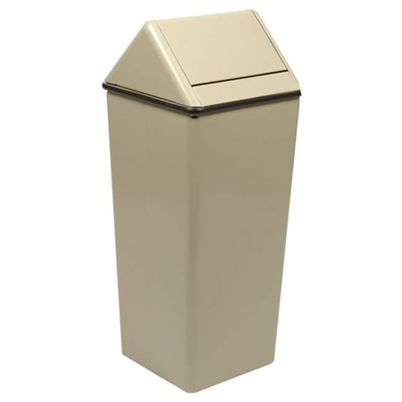 Small Wastewatcher Swing-Top Receptacle - Almond