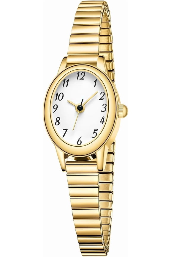 Small Watches for Women: Analog Watch with Stainless Steel Expansion Band - Dainty Ladies Watch with Small Wrists - Gifts for Mom Wife Birthday Anniversary