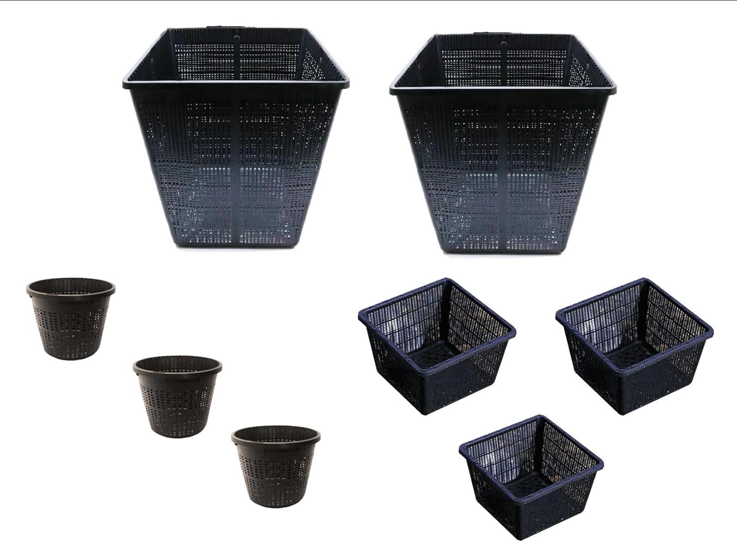 Small Water Garden Pond Aquatic Plastic Mesh Planting Basket Kit