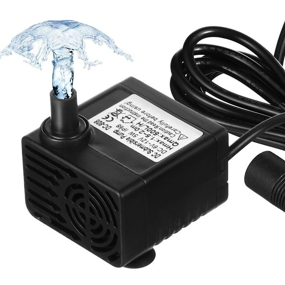 Black Low Voltage Submersible Pond Pump for Air, Water, and Gas Powered Applications