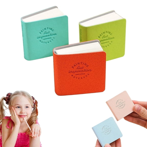 Small Watercolor Sketchbook Set 3 Pack Hardback Pocket Art Journals Minii Sketchbooks | 2x2 Inches Portable Drawing Travel Journal Drawing Notebooks for Artists Art Students School