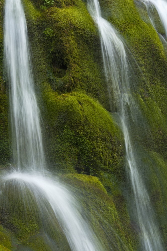 Small Waterfall Over Mossy Stones In Gleann Enich Near Aviemore Highlands Scotland Uk Canvas Art - Ian Cumming Design Pics (11 x 17)