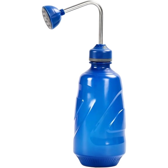 Small Watering Can, 2 in 1 Spray Head Functionality, 450ML Squeeze Garden Plant Watering Can for Seedlings Indoor/Outdoor Plants(Blue)
