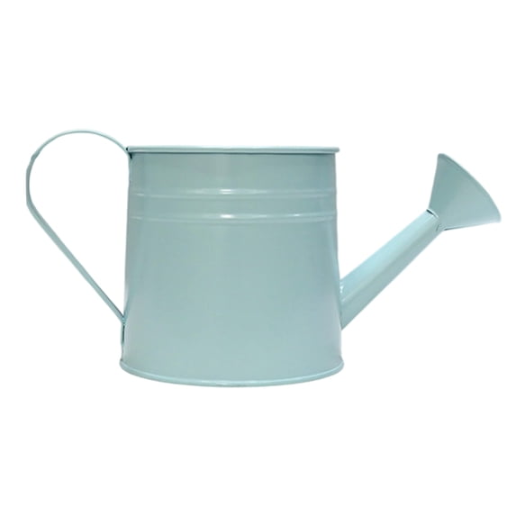 Small Watering Can for Indoor Plants, Outdoor Garden Metal Watering Pot with Handle and Rosehead Modern Style, Simple Water Kettle 1.5L(Light Blue)
