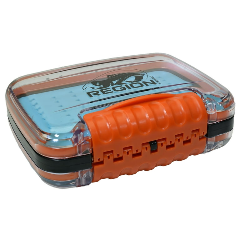 Small Waterproof Double Sided Fly Fishing Fly Box with Silicone Fly Patch 