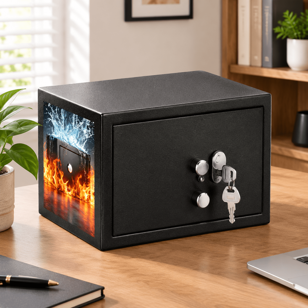 Small Waterproof Fire Safe Box, 0.16 Cuft, 1800°F 30-Min Fire ...