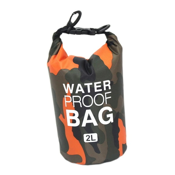 Small Waterproof Heavy Duty Storage Sack Keeps Gear Dry Shoulder Bag Lightweight 2L for Rafting Canoe Boating Kayaking Camping , Orange A-Orange