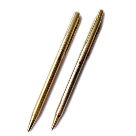 Small Wavy Design Gold Pen and Pencil Set (B3)