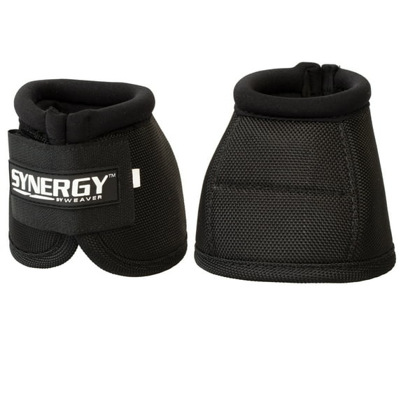 Small Weaver Horse Bell Boots Synergy Sport 2520D Ballistic Black