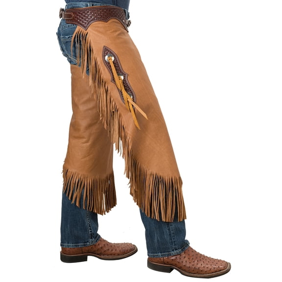 Small Weaver Leather All Purpose Basketweave Horse Riding Chinks Brown