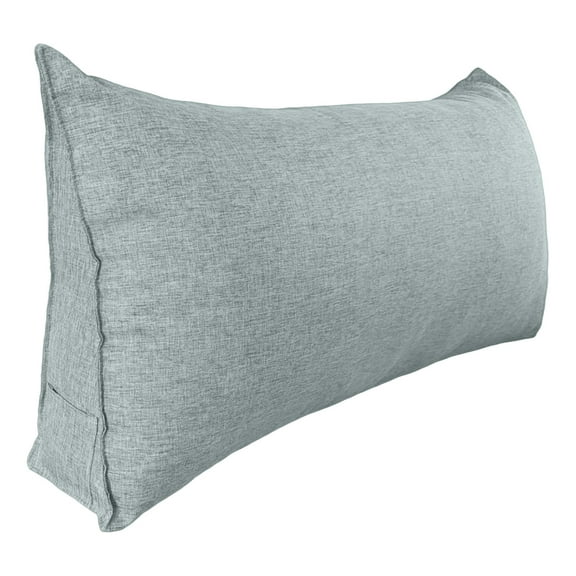 Small Wedge Pillow Headboard Reading Pillow for Sitting Up in Bed Adult Backrest Triangle Bolster Pillow for Couch Daybed Cushion Lumbar Body Support Leg Positioning, 20 * 47 * 7.8in