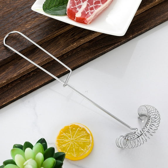 Small Whisk Mixer, Flat Whisk Handheld, 10 Inch Stainless Steel Wire Egg Whisk, Spring Coil Whisk, Stainless Steel Egg Whisk, 10.63x2.56"
