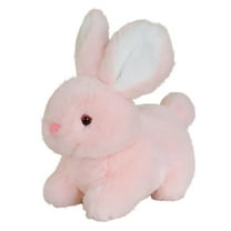 Small White Bunny Plush Toy - 6 Inch Cute & Soft Stuffed Rabbit, Easter Gift for Kids, Bedroom Decor, Photo Prop and Birthday Present Pink