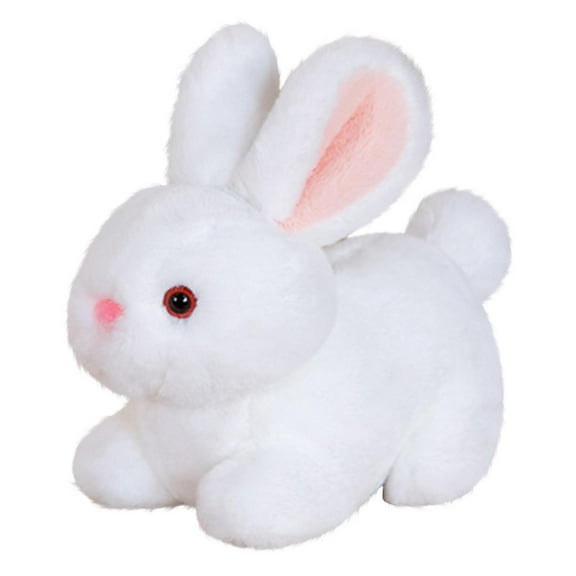 Small White Bunny Plush Toy - 6 Inch Cute & Soft Stuffed Rabbit, Easter Gift for Kids, Bedroom Decor, Photo Prop and Birthday Present White