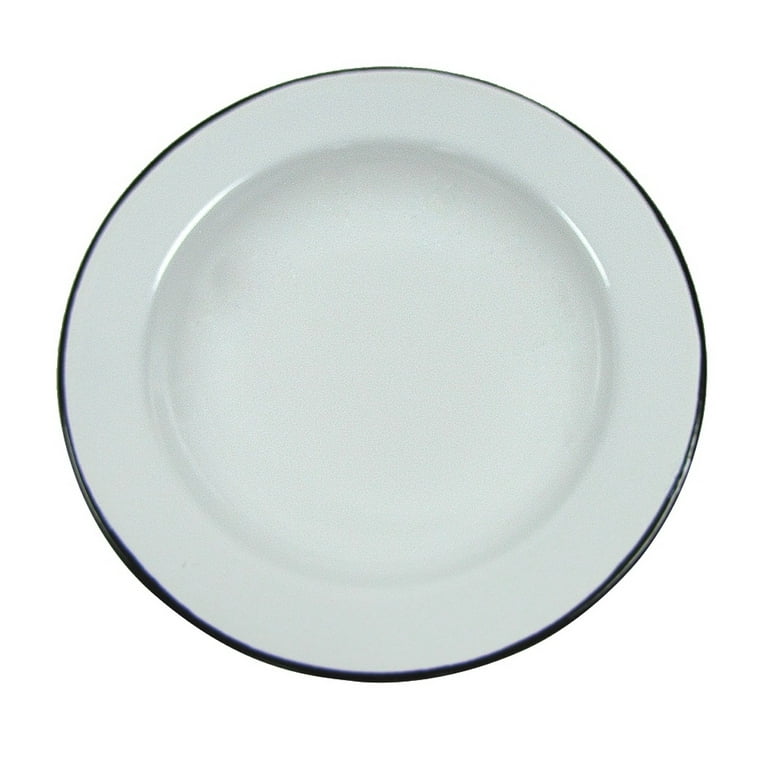 Small Rustic White Enamel Camping Plate Vintage Farmhouse Dish Outdoor Tableware Small Rustic White Enamel Camping Plate Vintage Farmhouse Dish Outdoor Tableware