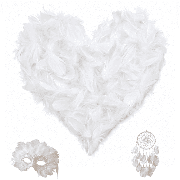 Small White Feathers for Crafts, DIY Dream Catcher Supplies, Party Decor, 400 Pcs