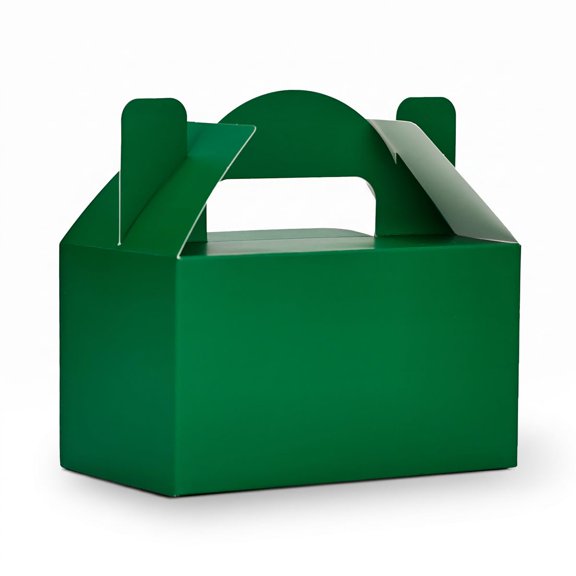 Small White Gable Boxes 3.5 x 3.5 x 6.3 In, 30 Pack | Premium Cardstock Party Favor Boxes with Handles for Wedding, Bakery, Cookies, Treats & Retail Packaging