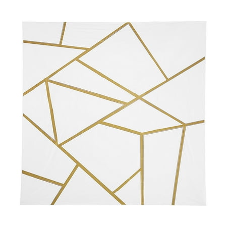 Small White & Gold Geometric Backdrop Banner