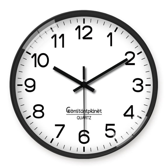 Small White Minimalist Silent Wall Clocks Battery Operated 8 Inch Modern Classic Clocks