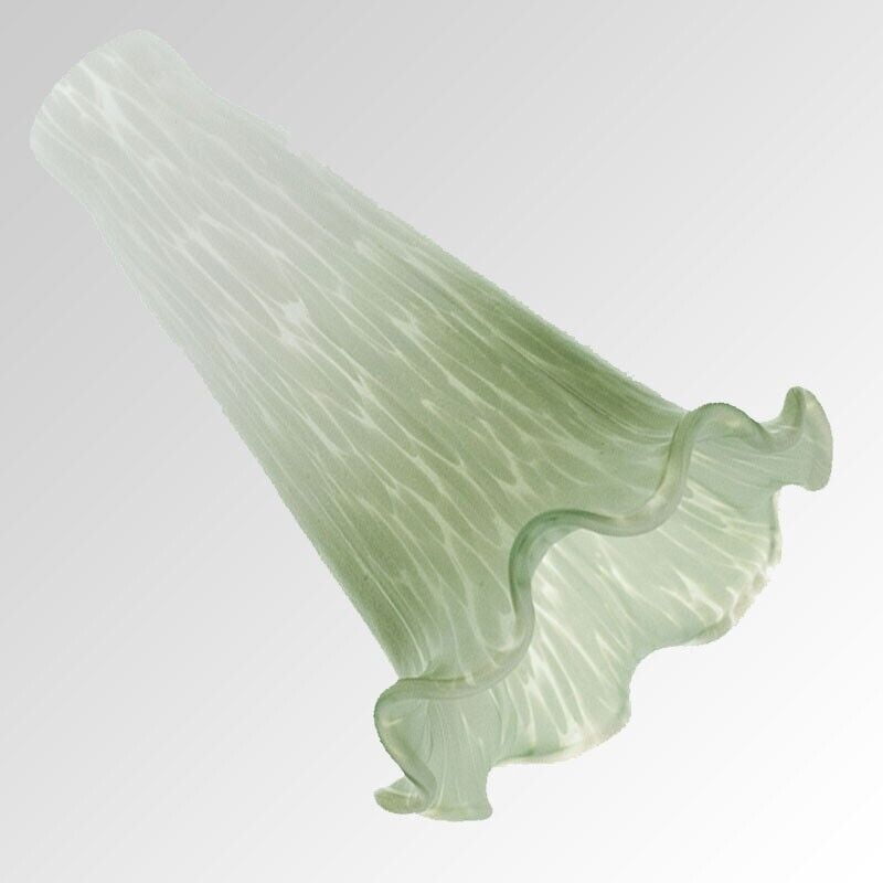 Small White/Sea Foam Lily/Tulip Lamp Shade #4388