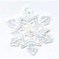thumbnail image 1 of Small White Snowflake - Shimmery/Iridescent - Iron on Applique/Embroidered Patch, 1 of 2