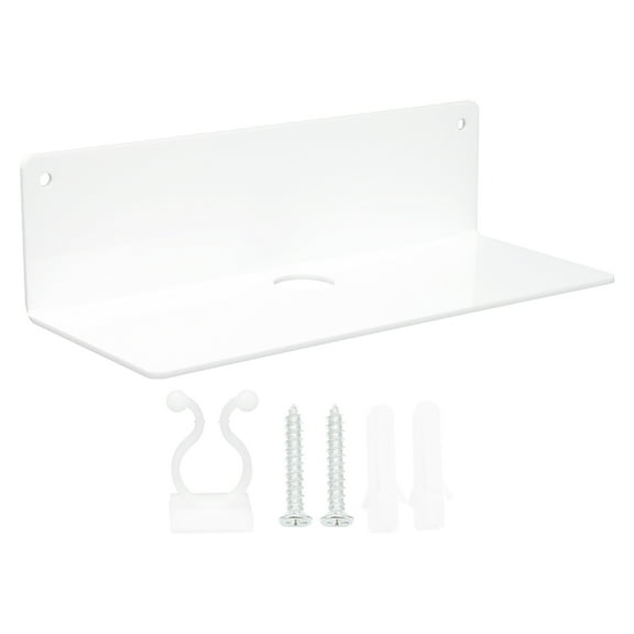 Small White Wall Display Shelf for Speakers, Cameras, Action Figures