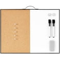 thumbnail image 1 of Small Whiteboard Cork-Board - 12" X 16" Portable Aluminum Black Framed Magnetic Dry Erase Board for Wall, Small Bulletin Cork Board with Holder for Office, Home and School, 1 of 6