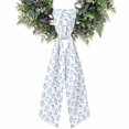 Small Rustic Bows Small Wildflowers Wreath Sash for Front Door 4.5