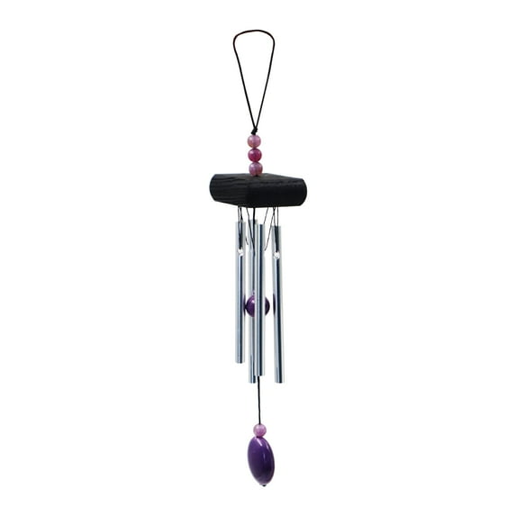 Small Wind Chimes, Outdoor Aluminum Chime with Soft Melodic Tones, Garden Chimes, for Yard, Porch, Home Decor, Black