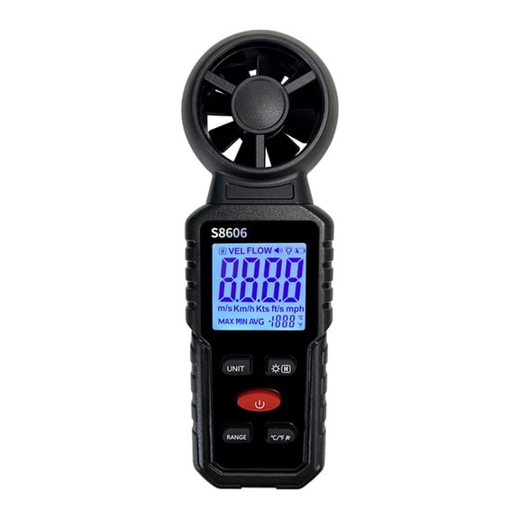 Small Wind Tester Featuring Digital Display Immediate Values Wide Measurement Scale Multiple Unit Option ABS