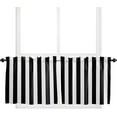 thumbnail image 1 of Small Window Curtain 36 Inch Length Simple Black and White Stripes Cafe Curtains for Window Rod Pocket Privacy Short Kitchen Curtains for Cafe Kitchen Bathroom, 2 Panels, 1 of 5