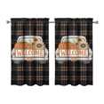 thumbnail image 1 of Small Window Curtains Autumn Decor Pumpkin Pattern Thanksgiving Theme 2 PCS,27.5x39in kitchen curtains fall holiday curtain, 1 of 4