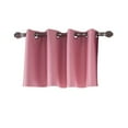 thumbnail image 1 of Small Window Grommet Top Blackout Curtain, Valance Window Topper for Bathroom, Short Straight Drape Valance,14 W X 29 L Inch, Pink, 1 of 7