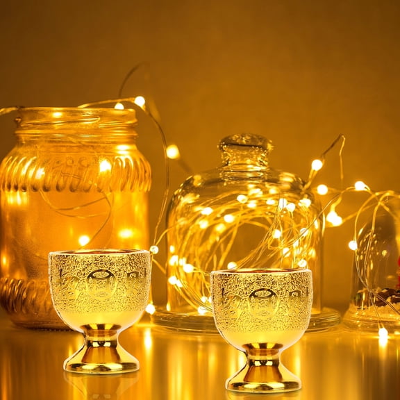 Wine Glass Chalice Goblet Medieval Brass Teapot Vintage Drinking Glasses Meditation Altar Office 10 Pcs