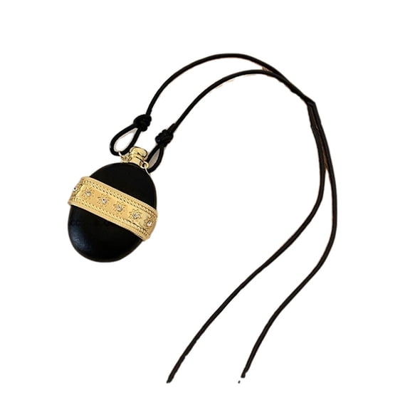 Small Wine Flask Shape Charm Necklace Adjustable Chain Unique Neck Jewelry Wood Texture for Students Professional