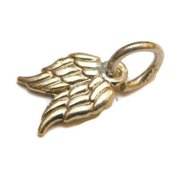 Small Wings Charm Pendant 14k Yellow Gold!!
