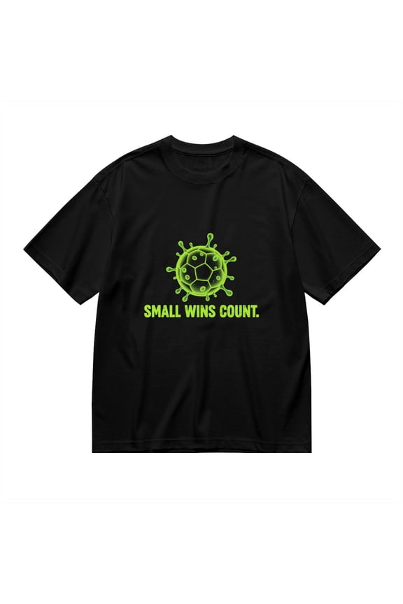 Small Wins Count, Virus Football Print 1, Vintage T Shirt, Cotton T-Shirt for Men, 23554174,S