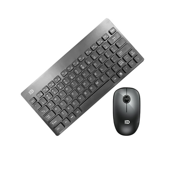 Small Wireless Keyboard and Mouse Set, Thin Portable for Home Office, Simple Business USB Gaming Combo