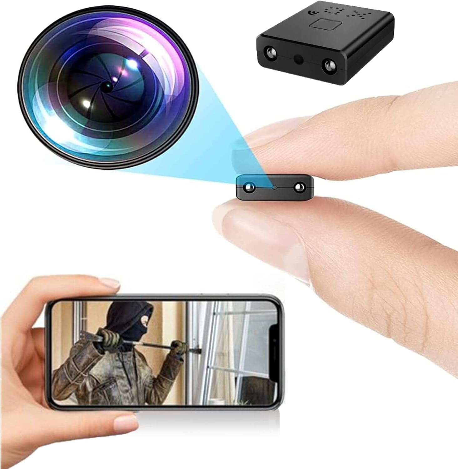 Small Wireless WiFi Camera Hidden Spy Security Cameras,Mini Nanny Cam