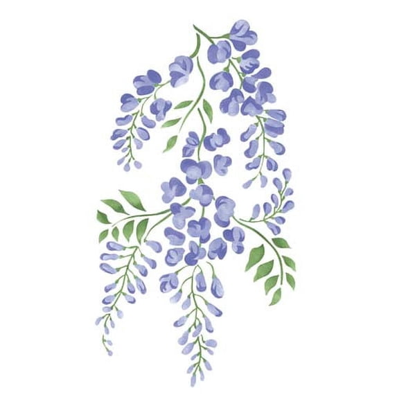 Small Wisteria Wisp Wall Stencil 2412 by Designer Stencils