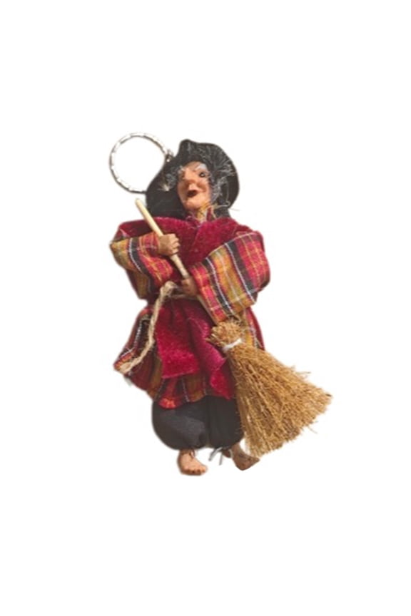 Small Witch Keychain Cotton Cloth Keyring Bag Ornament Perfect For Halloween Roleplay And Gift Giving