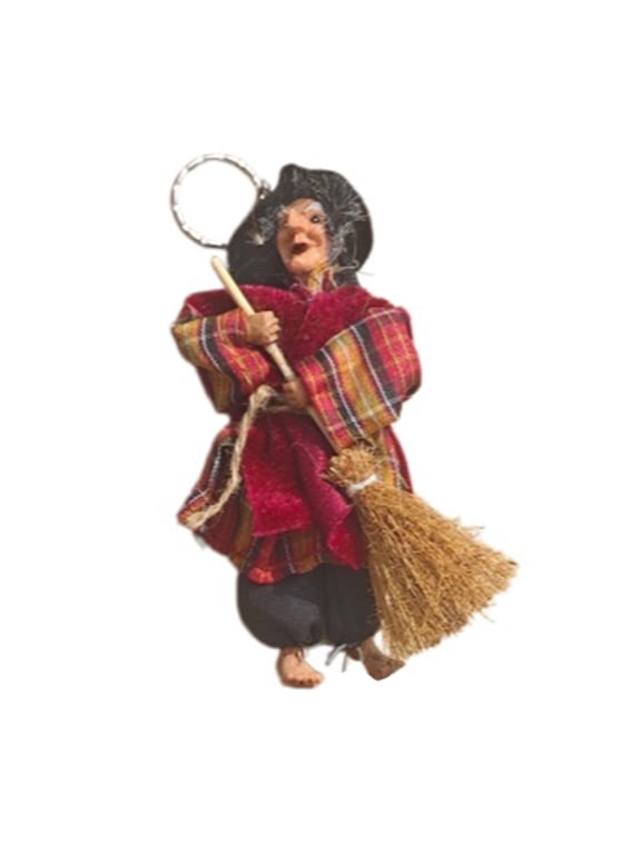 Small Witch Keychain Cotton Cloth Keyring Bag Ornament Perfect For Halloween Roleplay And Gift Giving