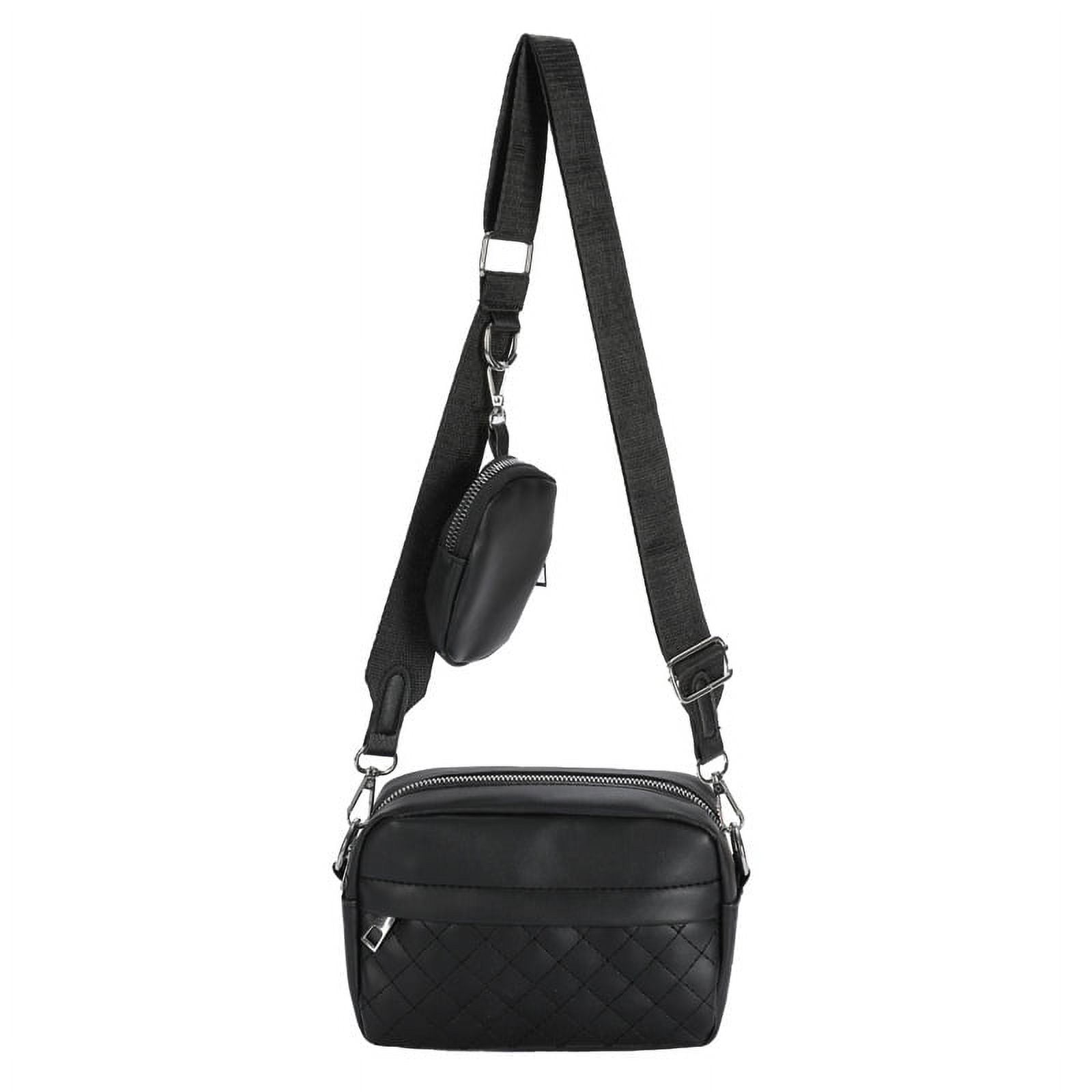 Didida Crossbody Bags, Women Snapshot Mini Purse Leather Crossbody Bag Wide Strap Shoulder Handbag Camera Clutch