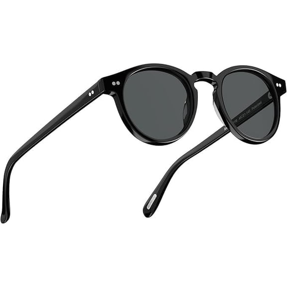 Small  Womens Mens Sunglasses Polarized - Round Acetate Frame UV400 Protection for Driving  Summer Outings