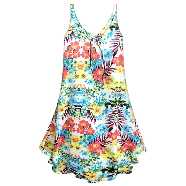 Small Womens Sleeveless Hawaiian Memories Designer Print Swimsuit