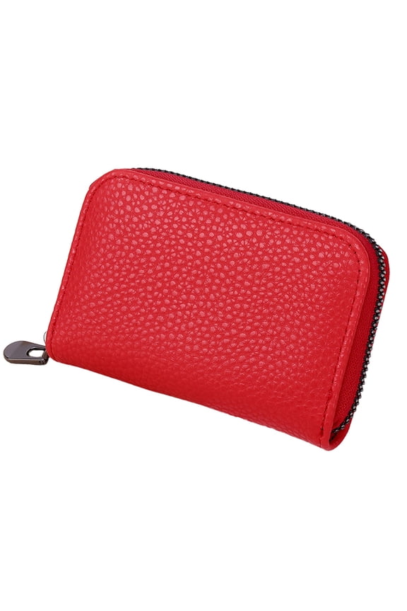 Small Womens Wallet Vegan Leather Credit Card Holder Zip Around RFID Blocking Cell Phone Purses