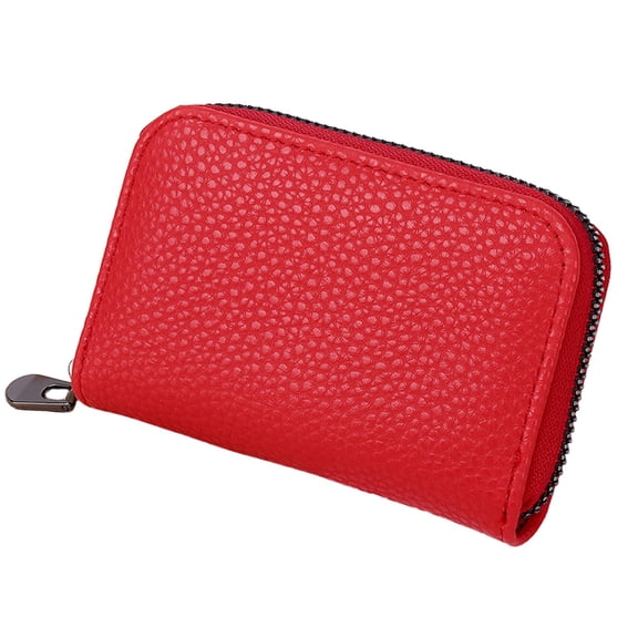 Small Womens Wallet Vegan Leather Credit Card Holder Zip Around RFID Blocking Cell Phone Purses