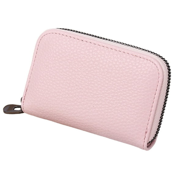 Small Womens Wallet Vegan Leather Credit Card Holder Zip Around RFID Blocking Cell Phone Purses